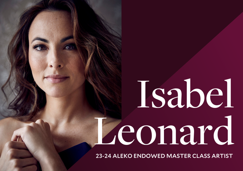 Isabel Leonard as the 2023-2024 Aleko Endowed Master Class Artist