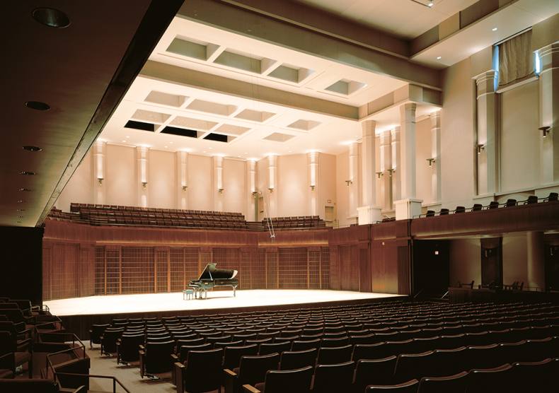 Audience view of Stude Concert Hall