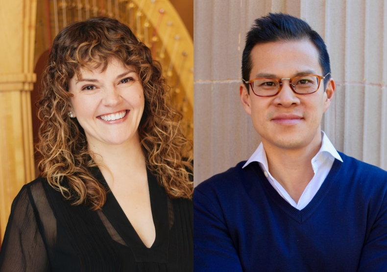 Headshots of Allegra Lilly and David Chan
