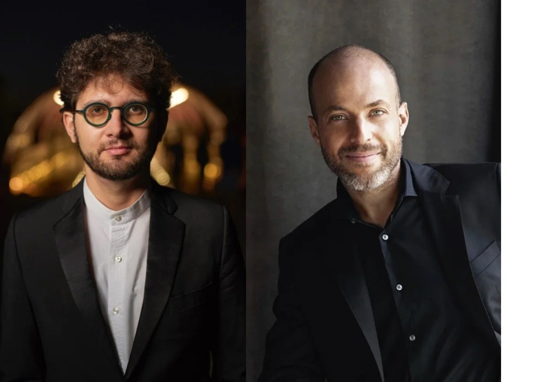 Roman Rabinovich and Orion Weiss side by side with dark backgrounds