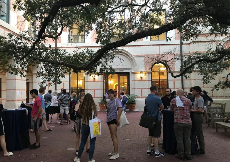 A welcome reception was held Sep. 5 in the courtyard of the Humanities building, where Dean Kathleen Canning greeted new and returning students to the School of Humanities.